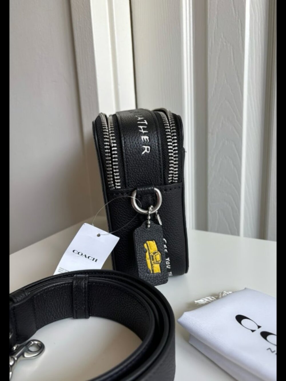Coach Charter Crossbody Bag 24 With Sketch Print CAK20 In Black Mult | BNWT - Picture 9 of 12